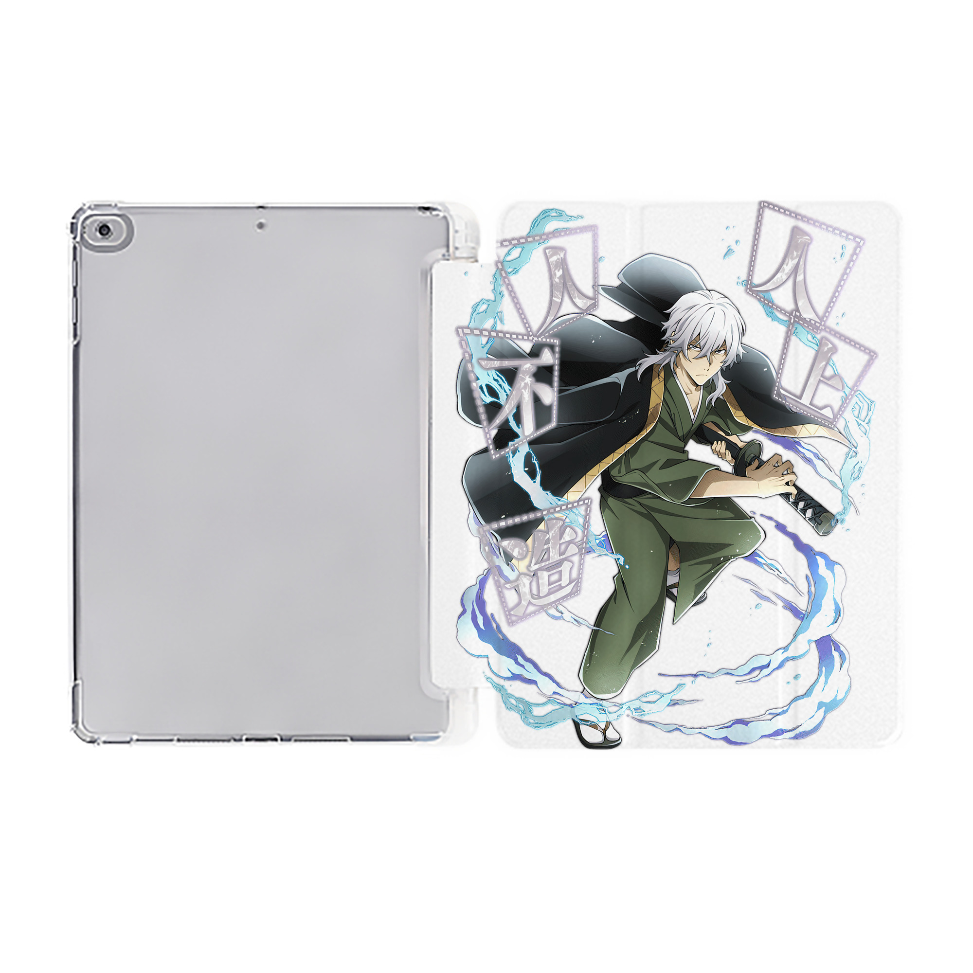 （画像用） 文豪ストレイドッグス Bungo Stray Dogs IPad ケース ペン収納付き 三つ折りスタンド PUレザー×シリコン 対応機種9.5/10.5/10.9インチ